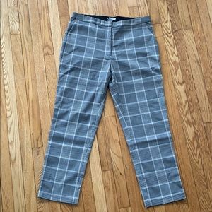 Plaid Trousers: Grey Yellow and Black